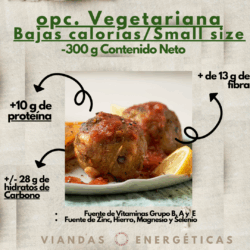Viandas Vegetarianas CHICAS- Bajas Calorías